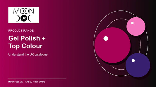 Moonfull UK guide comparing Gel Polish and Top Colour product types
