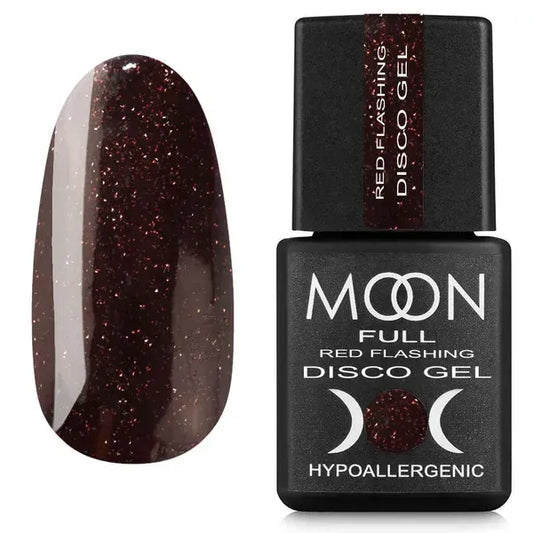 Moon Full Red Flashing Disco Gel 8 ml — FD10